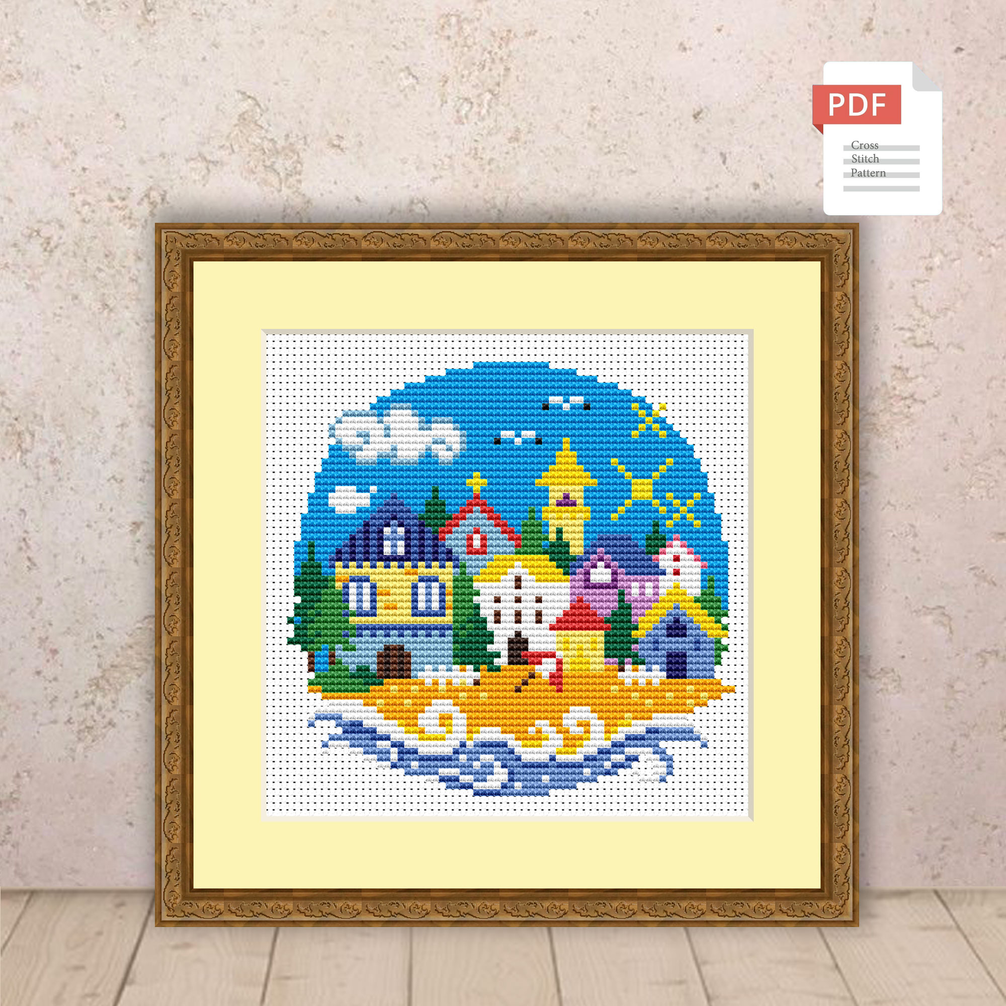Summer Landscape Cross Stitch Pattern #ssn227