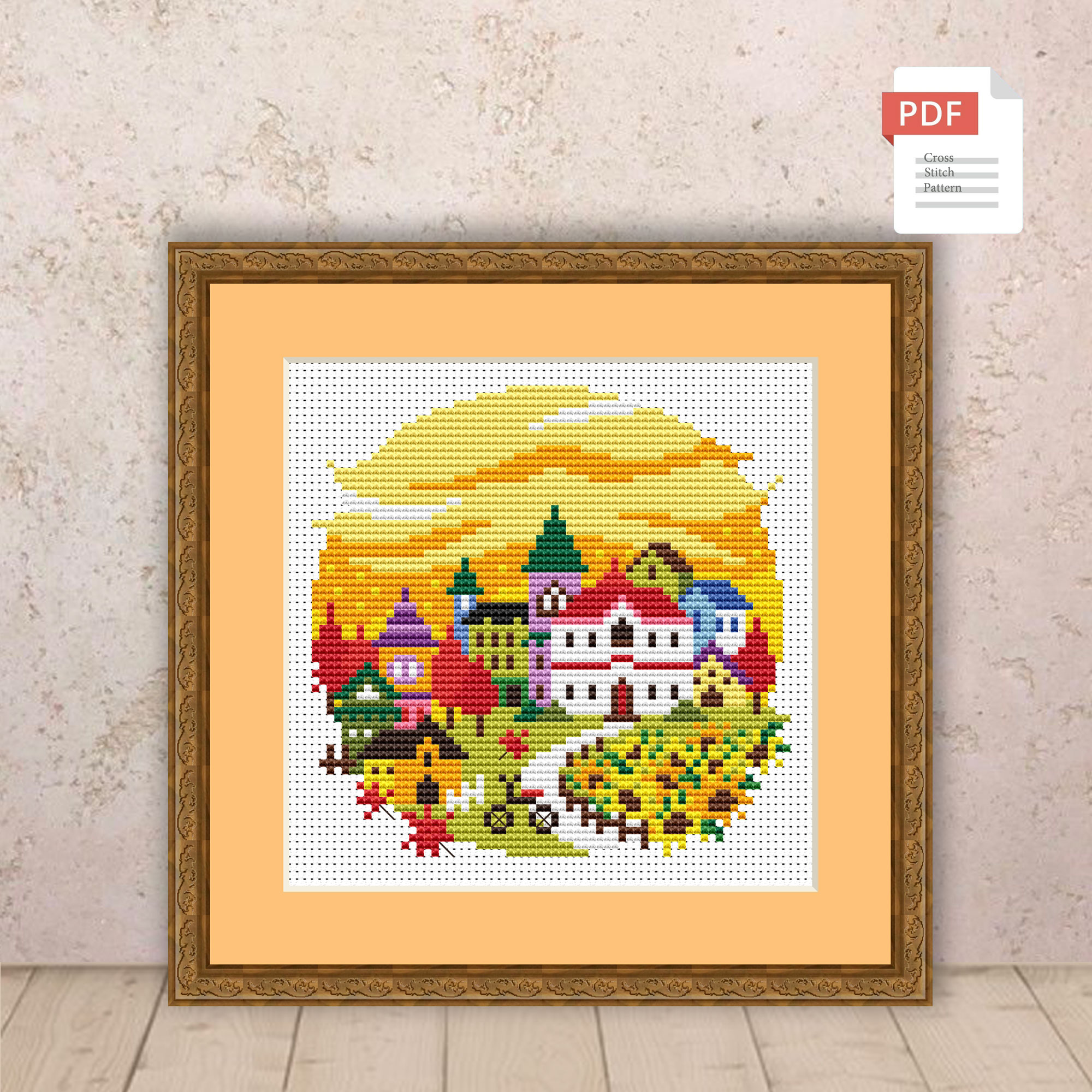 Autumn Landscape Cross Stitch Pattern #ssn228