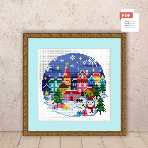 Winter Landscape Cross Stitch Pattern #ssn229