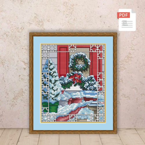 Winter Window Cross Stitch Pattern #ssn301