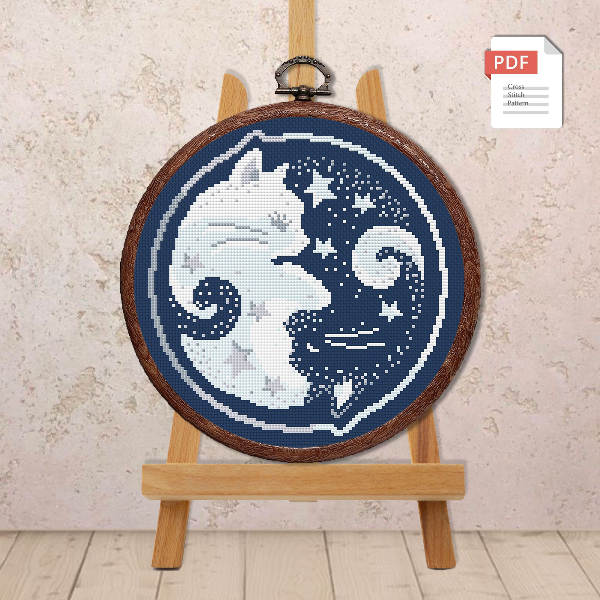 Yin and Yang Sleeping Cats Cross Stitch Pattern #cat001 - Image 4