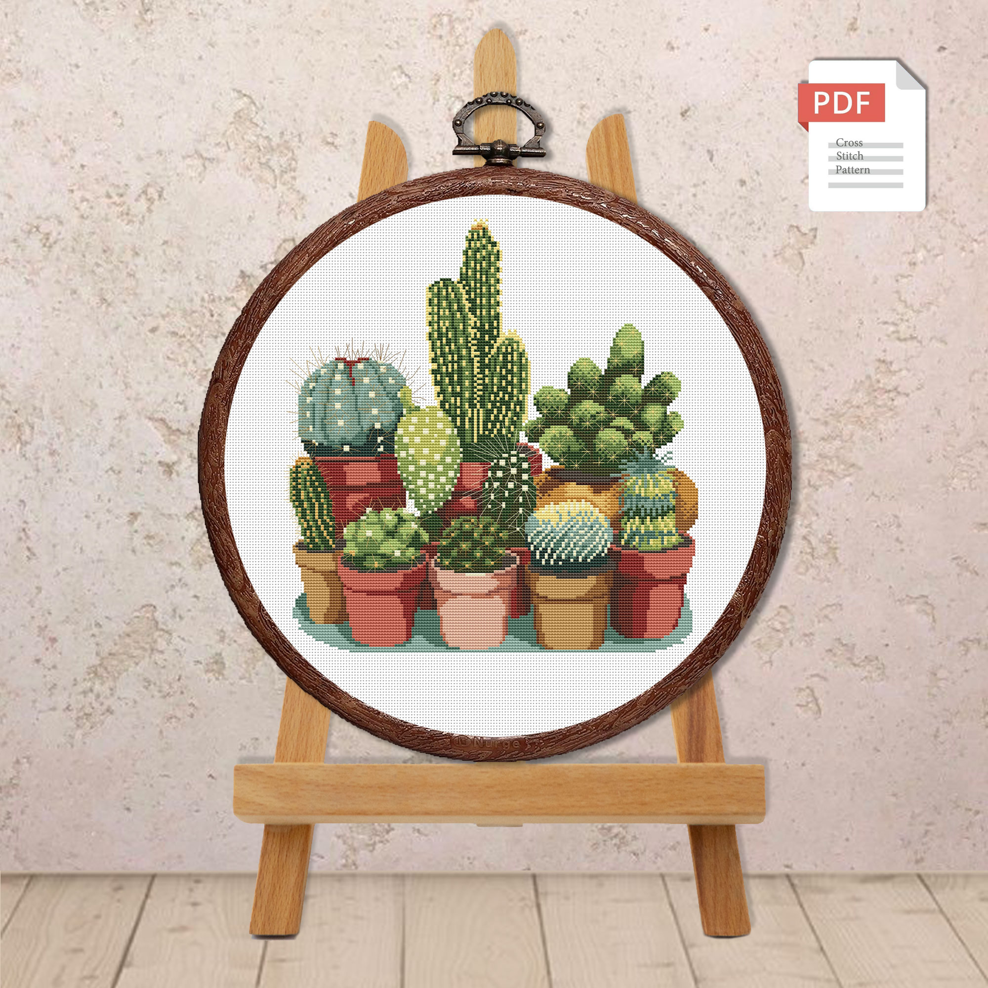 Cactus Cross Stitch Pattern #fl.001 - Image 2