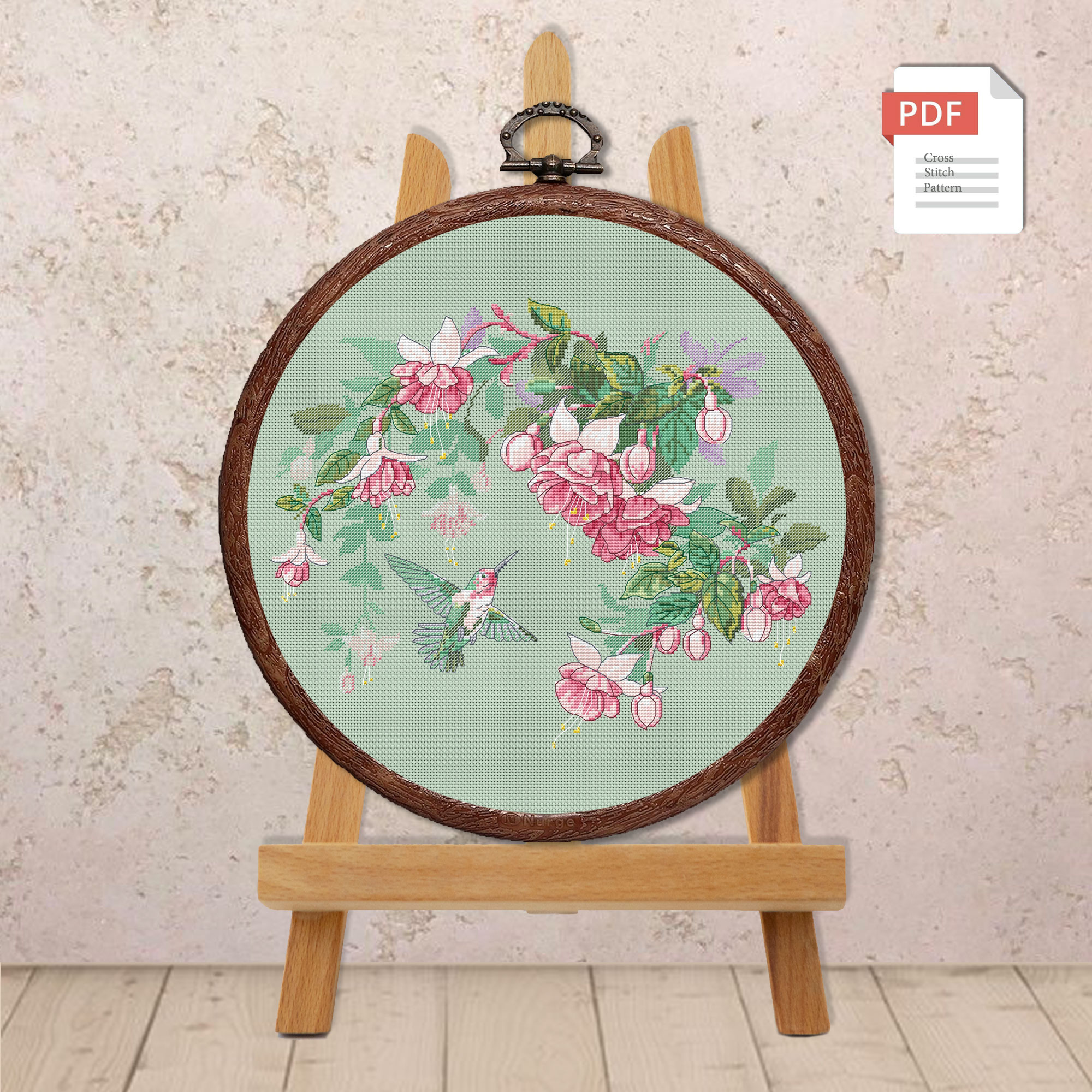 Delicate Flowers Cross Stitch Pattern #fl.003 - Image 2