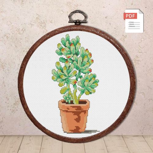 Succulent Cross Stitch Pattern #fl.007