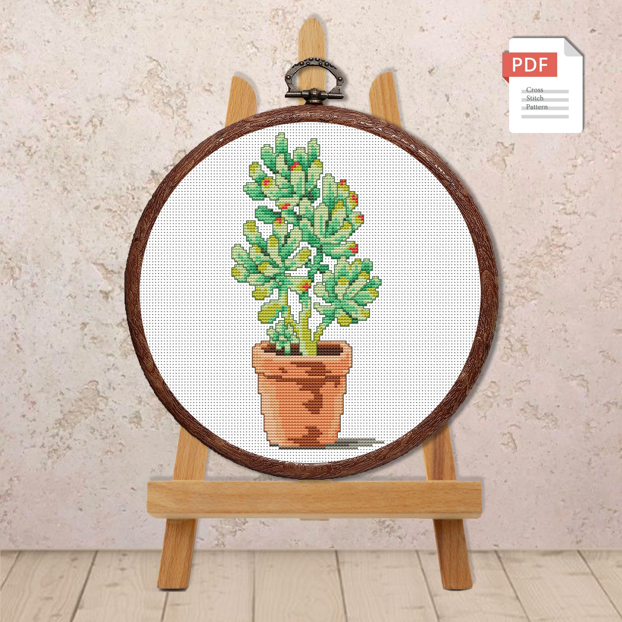 Succulent Cross Stitch Pattern #fl.007 - Image 2