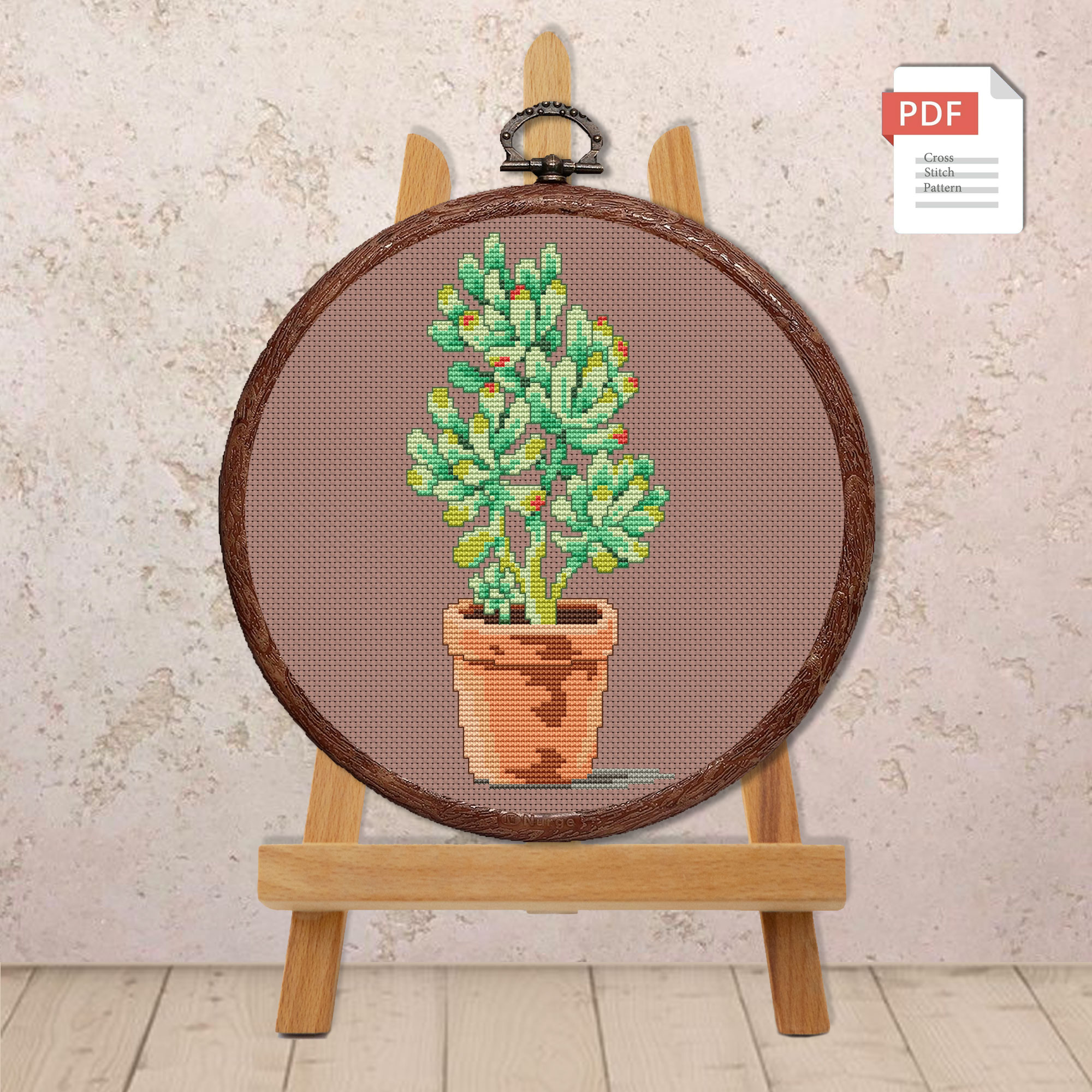 Succulent Cross Stitch Pattern #fl.007 - Image 3