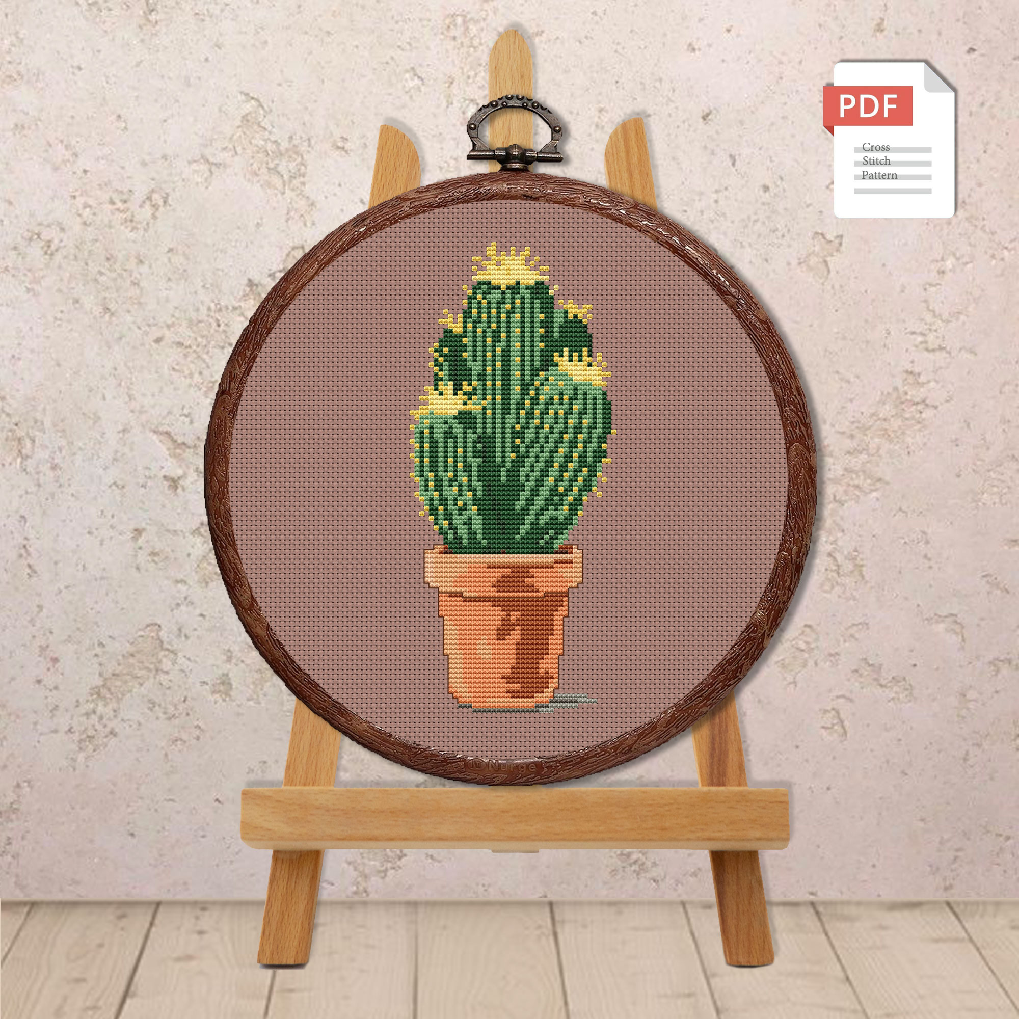 Set of 4 Cacti Cross Stitch Patterns #fl.009 - Image 14