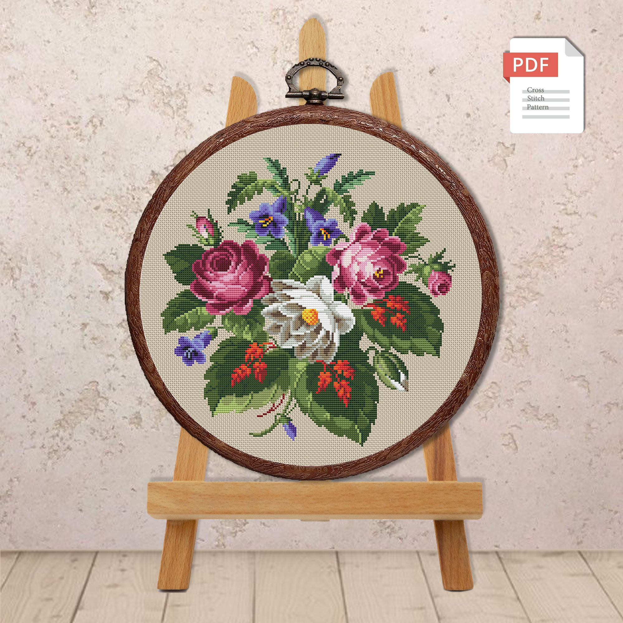 Flowers Cross Stitch Pattern #fl.027 - Image 3