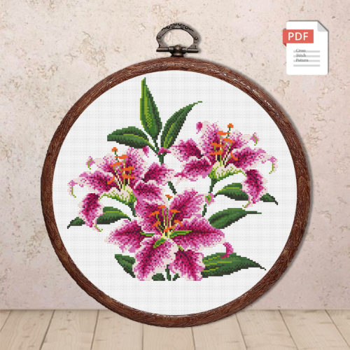 Lilies Cross Stitch Pattern #fl.038