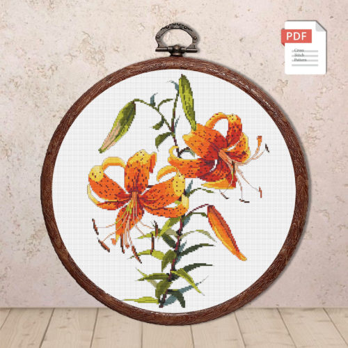 Lilies Cross Stitch Pattern #fl.041