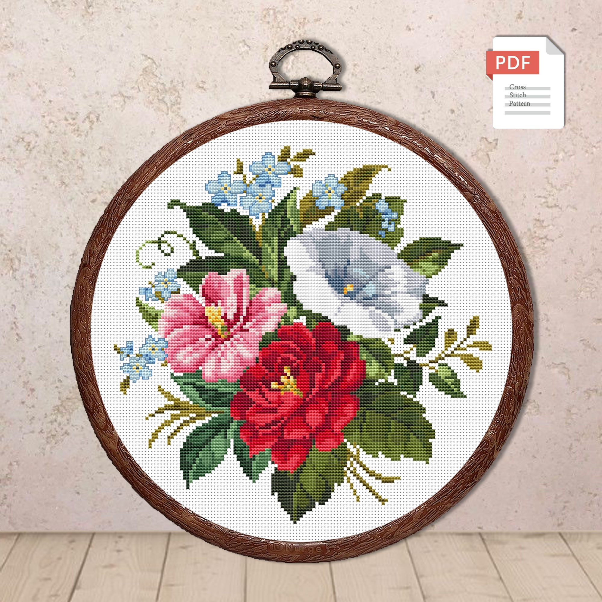 Summer Bouquet Cross Stitch Pattern #fl.042