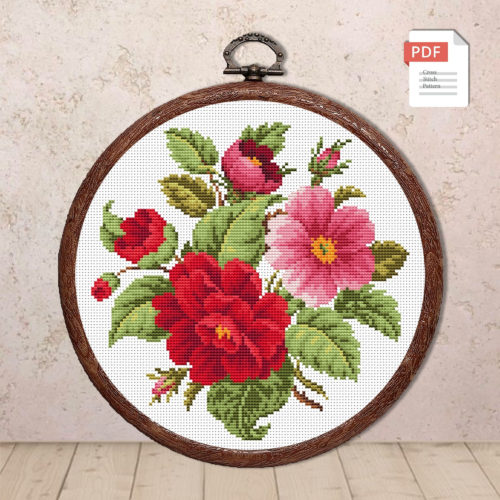 Summer Bouquet Cross Stitch Pattern #fl.044