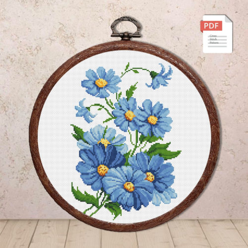 Forget-me-nots Cross Stitch Pattern #fl.049