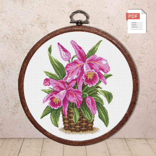 Tropical Flowers Cross Stitch Pattern #fl.050