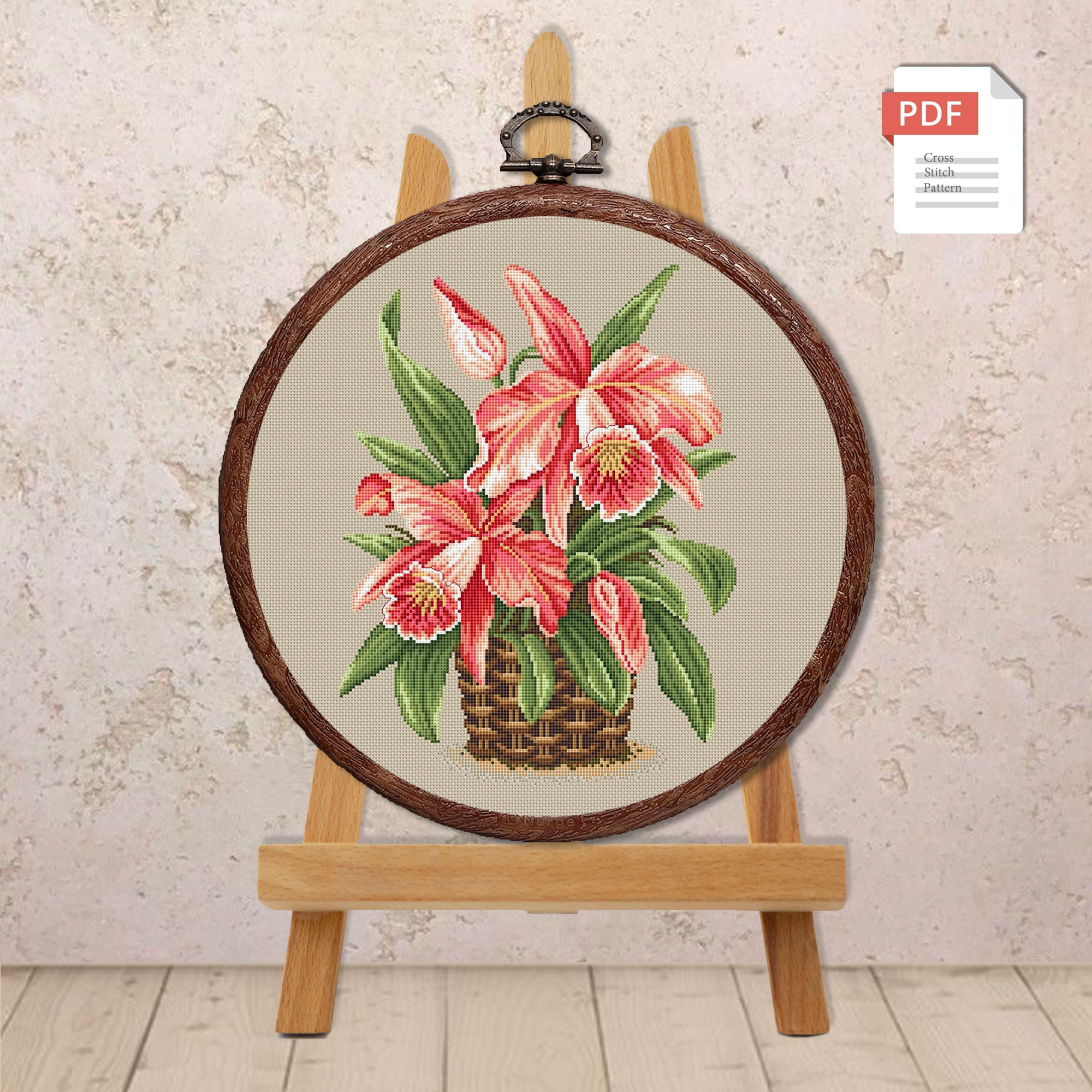 Tropical Flowers Cross Stitch Pattern #fl.051 - Image 2