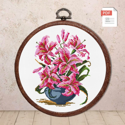 Lilies Cross Stitch Pattern #fl.063