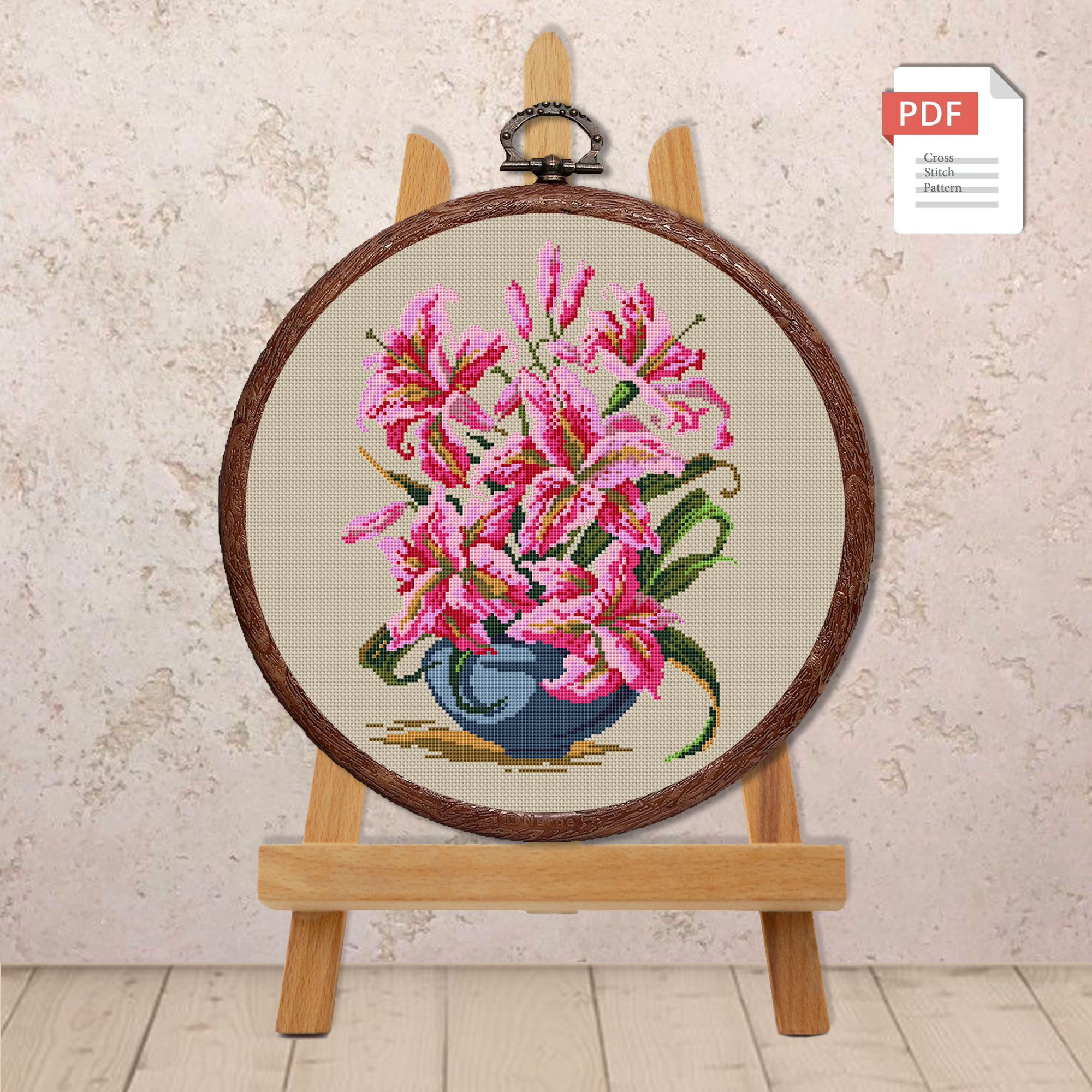 Lilies Cross Stitch Pattern #fl.063 - Image 2
