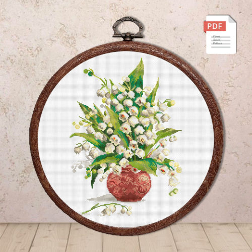 Lilies of the Valley Cross Stitch Pattern #fl.081