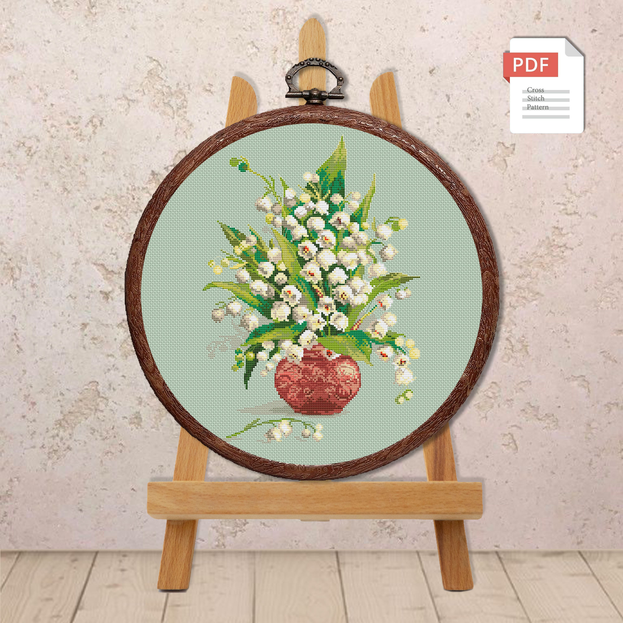 Lilies of the Valley Cross Stitch Pattern #fl.081 - Image 3