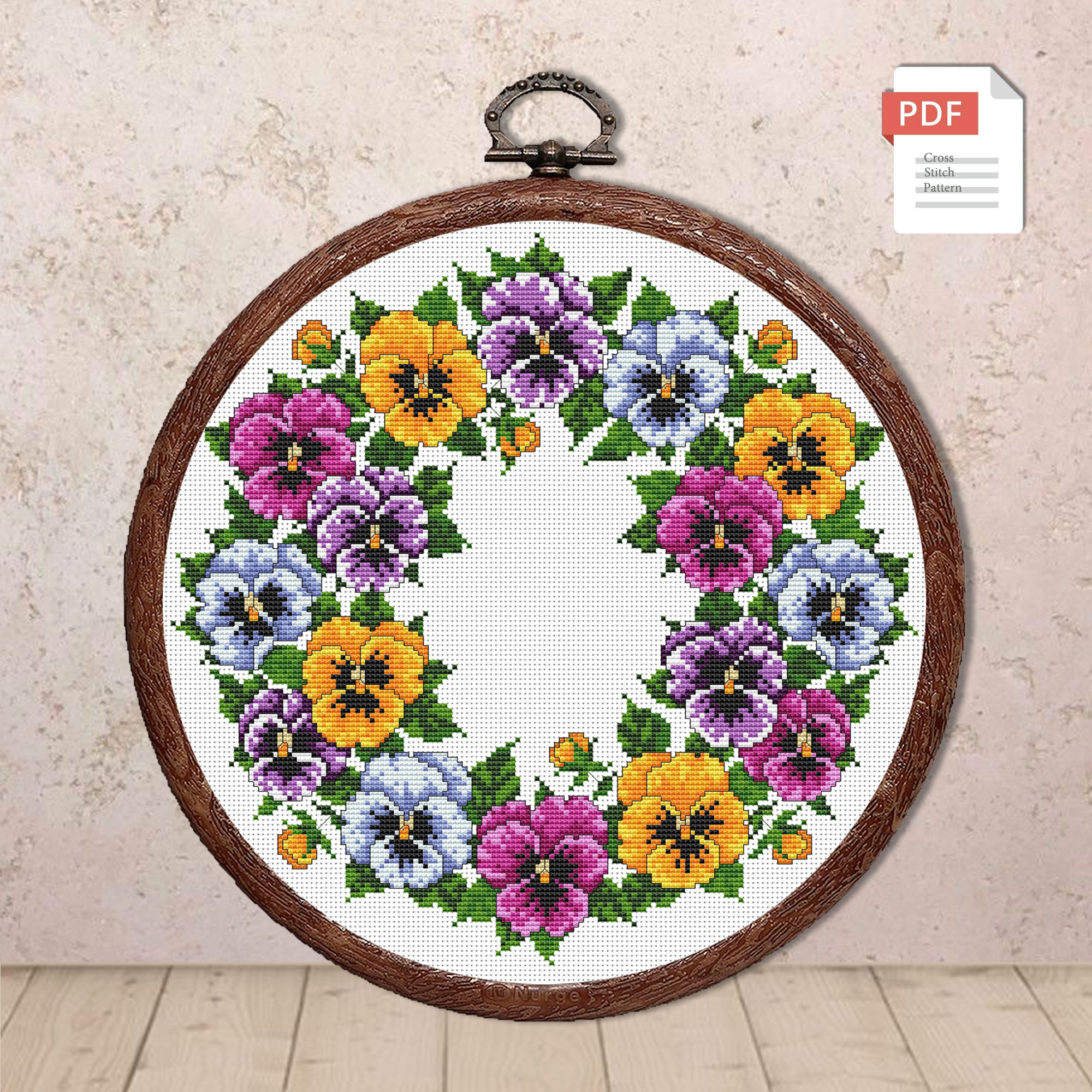 Pansy Cross Stitch Pattern #fl.201