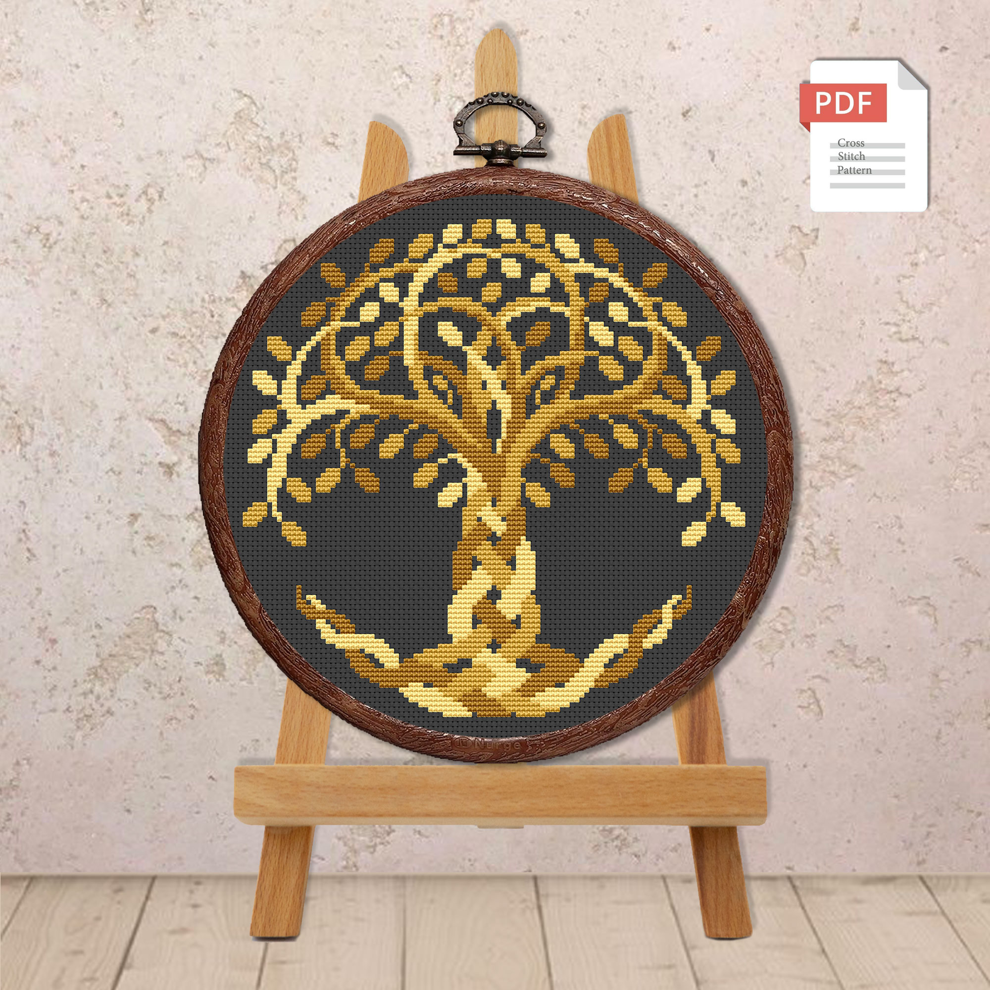 Silver Tree of Life Cross Stitch Pattern #oth013 - Image 4