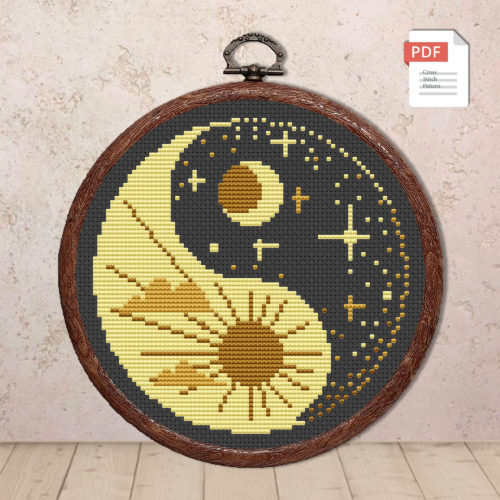 Yin and Yang Cross Stitch Pattern #oth012