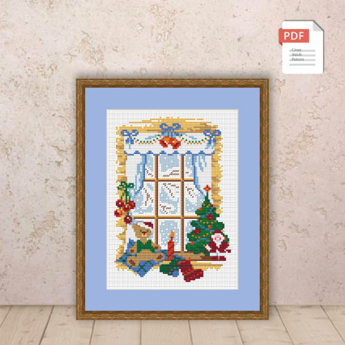 Winter Window Cross Stitch Pattern #ssn001