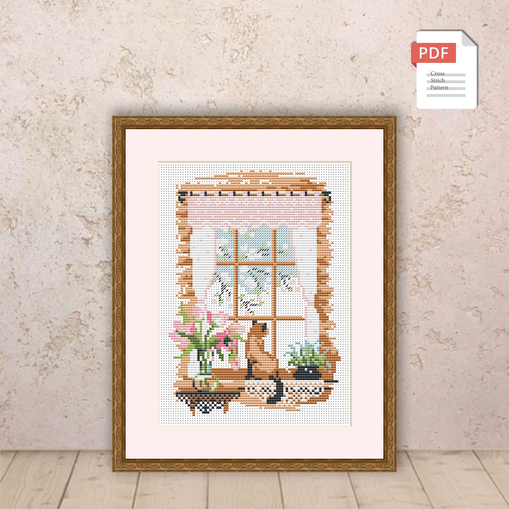 Set of 4 Seasons Cross Stitch Pattern #ssn005 - Image 2