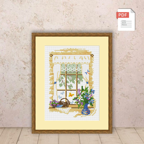 Summer Window Cross Stitch Pattern #ssn003