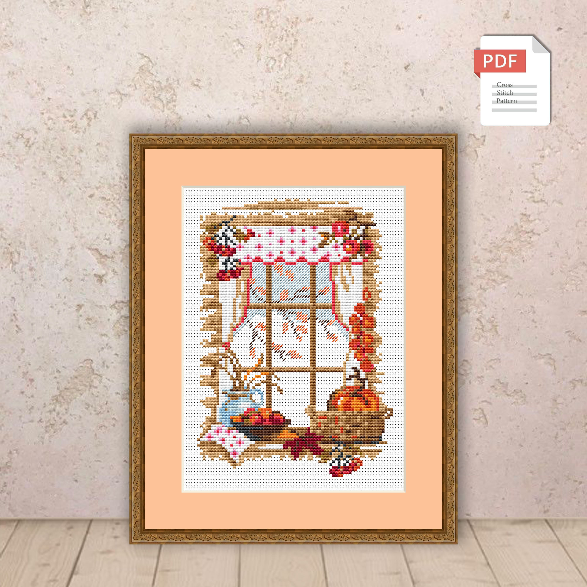 Set of 4 Seasons Cross Stitch Pattern #ssn005 - Image 4