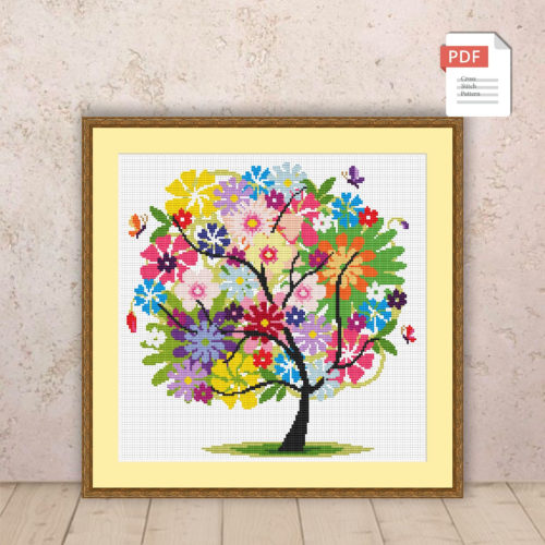 Summer Tree Cross Stitch Pattern #ssn032