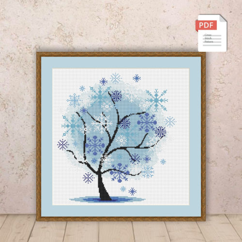Winter Tree Cross Stitch Pattern #ssn034