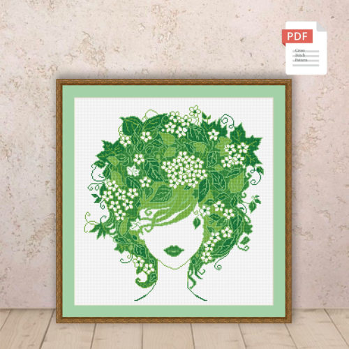 Summer Face Cross Stitch Pattern #ssn172