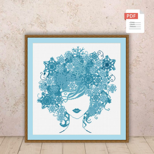 Winter Face Cross Stitch Pattern #ssn174